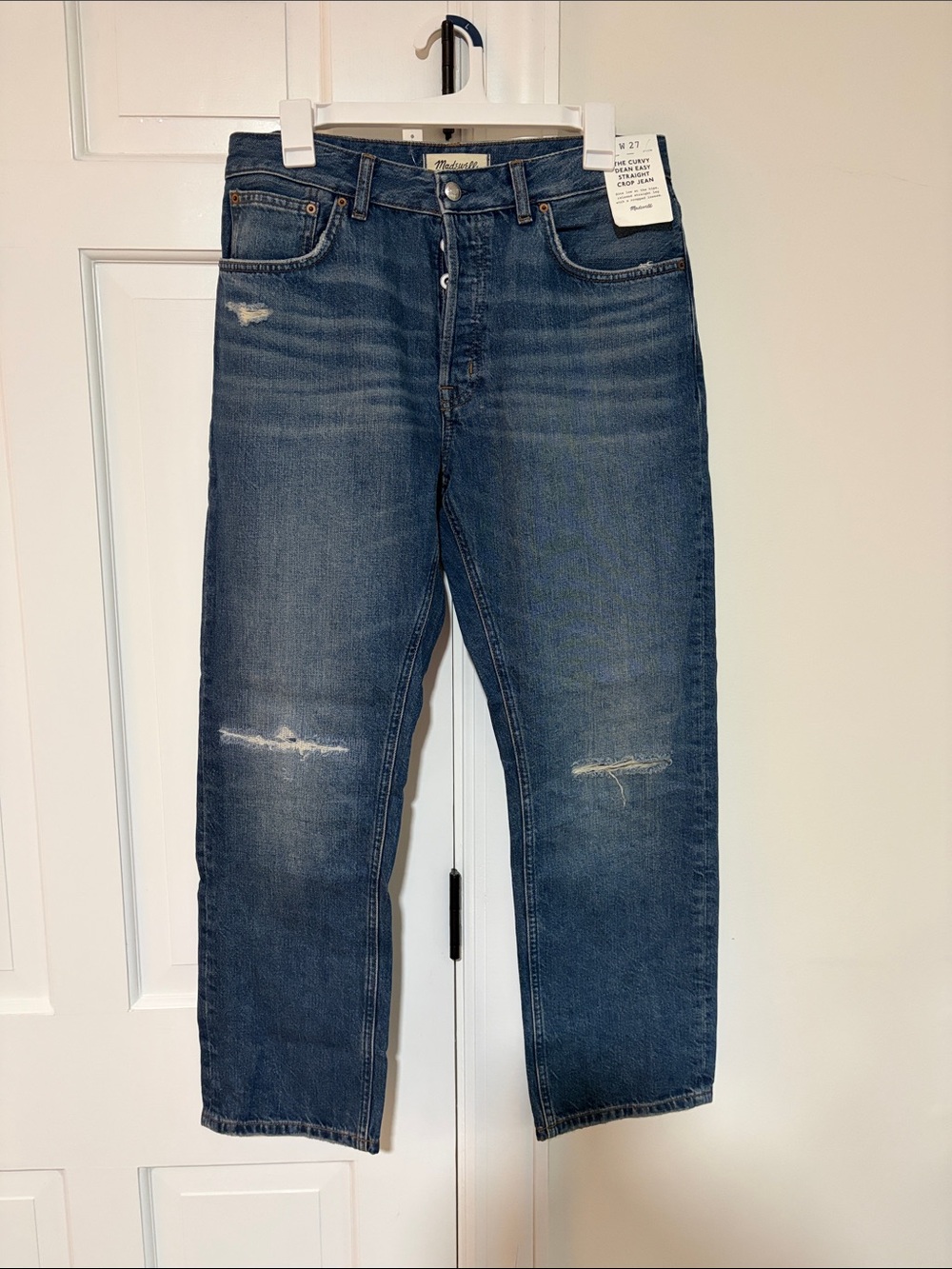 Madewell Slim Straight Women’s Jeans - Distressed Blue